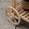 Vintiquewise Solid Wood Decor Display Rack Cart Wood Plant Stands, 2 Wheeled Wood Wagon with Shelves QI004293 - alternate 7